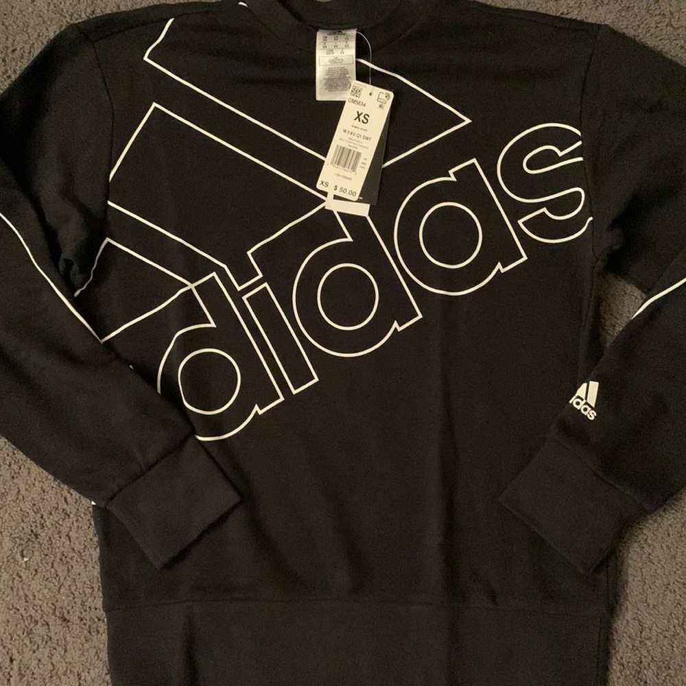 Brand New! Adidas oversized French Terry sweatshirt size xs